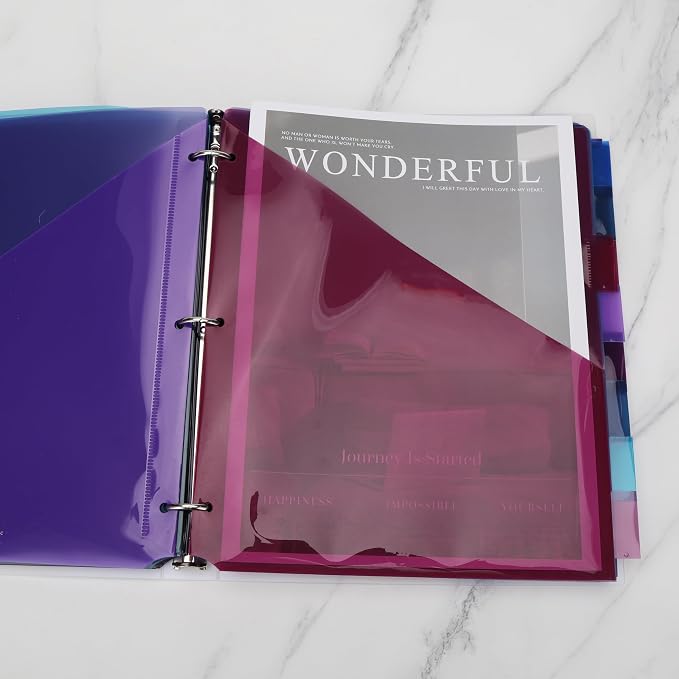 Mr. Pen- Binder Dividers with Pockets and Tabs, 24 Pack | Pocket Dividers - Image 2