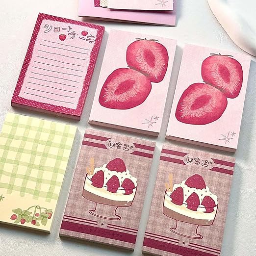200 Sheets Strawberry M5 Note Pads Kawaii Scrapbook Paper To Do List Notepad - Image 8