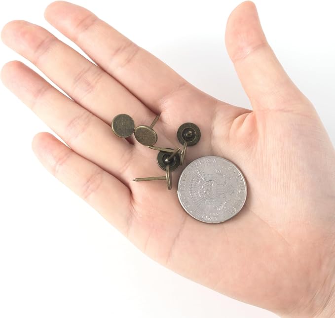 120pcs Metal Thumb Tacks, 0.4x0.51in, Bronze | Metal, Heavy Duty Flat Head - Image 7