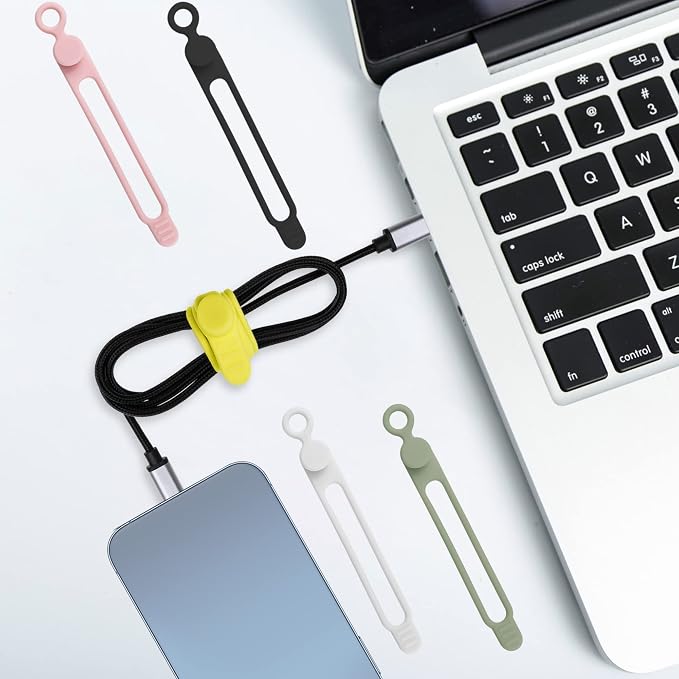 100Pcs Silicone Cable Ties Cord Organizer - Image 6