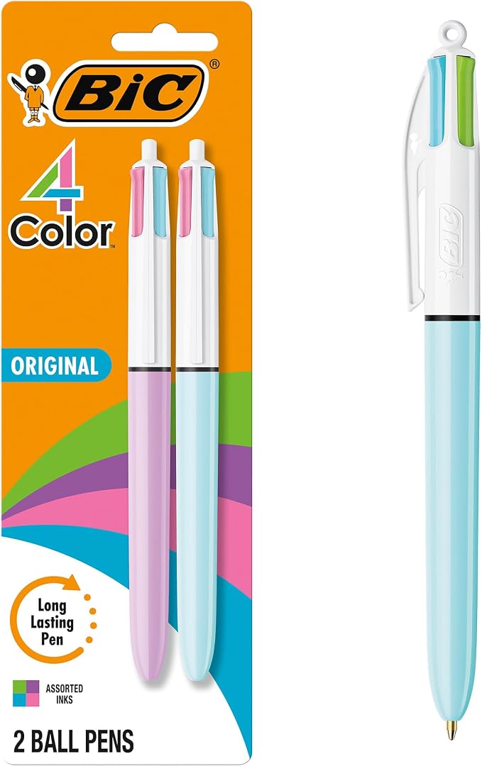 BIC 4 Color Fashion Retractable Ballpoint Pen by BIC