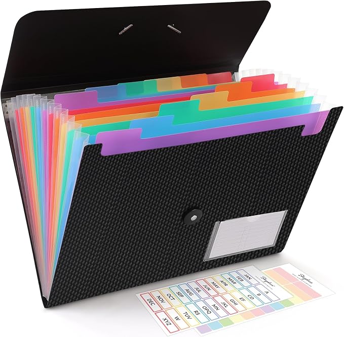 SKYDUE Expanding File Folder, Accordion File Organizer by SKYDUE