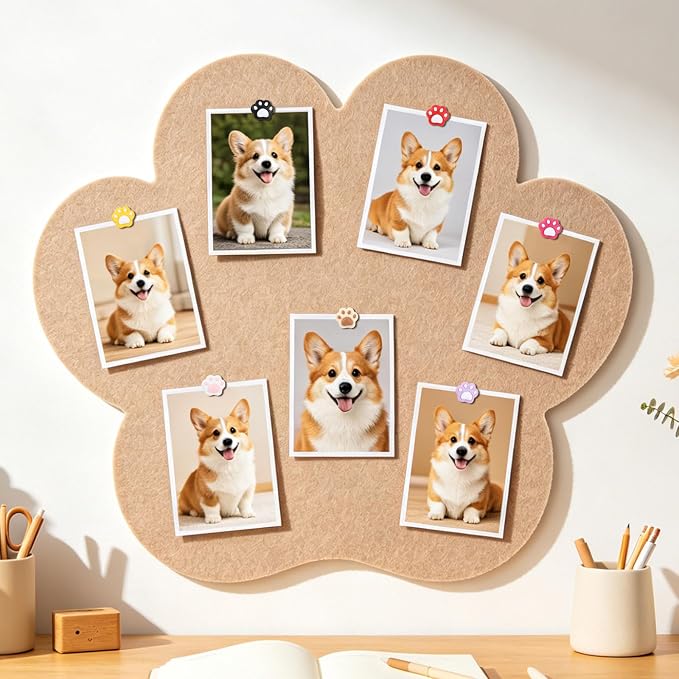 JANYUN 60Pcs Cat Paw Push Pins Cute Decorative Animal Thumb Tacks | Resin Cat - Image 5