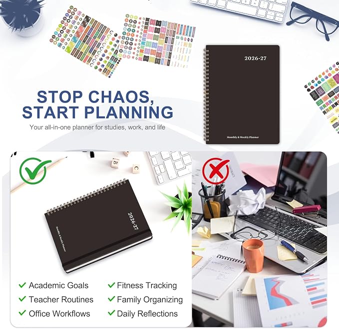 Planner 2026-2027, Weekly and Monthly Calendar Planner, JUL 2026 - Image 7