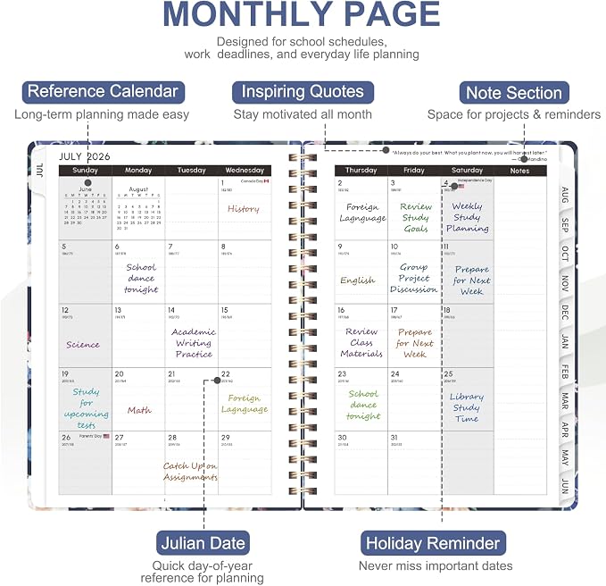 Planner 2026-2027, Weekly and Monthly Academic Planner, July 2026 - Image 4