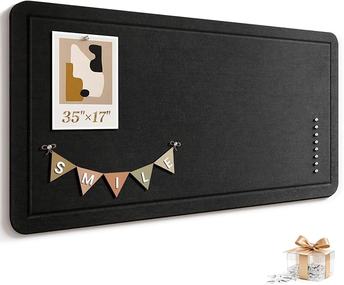 Large Bulletin Board, 60 X 36 Inches Felt Cork Board by Subeauty