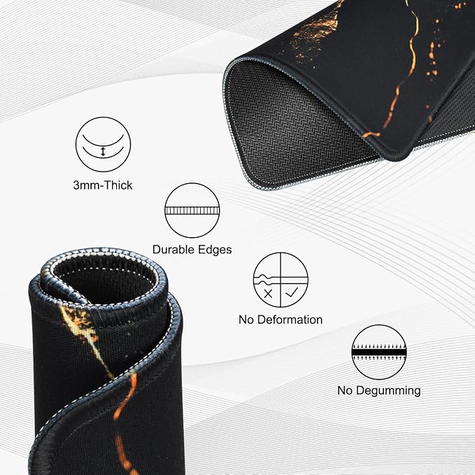 JIKIOU 3 Pack Mouse Pad with Stitched Edge, Portable Size-10.2x8.3in Gilding | - Image 3