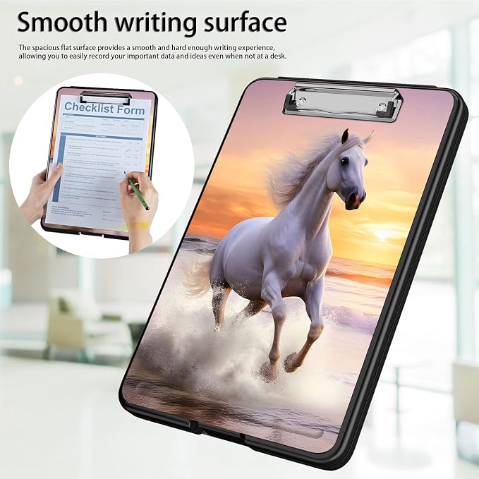 Clipboard with Storage, Office Supplies Nursing Clipboards Folder with Pen - Image 5