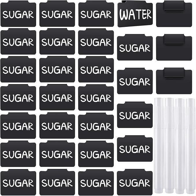34 Pcs Plastic Basket Bin Label Clip on Removable Basket Label Clip by Outus