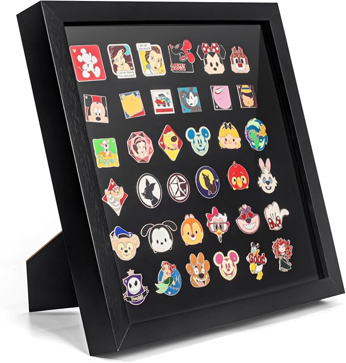 Enamel Pin Display Frame, 11x11 Shadow Box by TUTATA