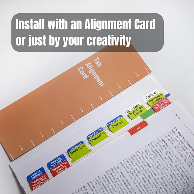 Index Tabs for Publication Manual 7th Edition - Book Not Included - Laminated, Color-Coded Tabs with Blank Options for Easy Reference and Organization-DeskLoop Office