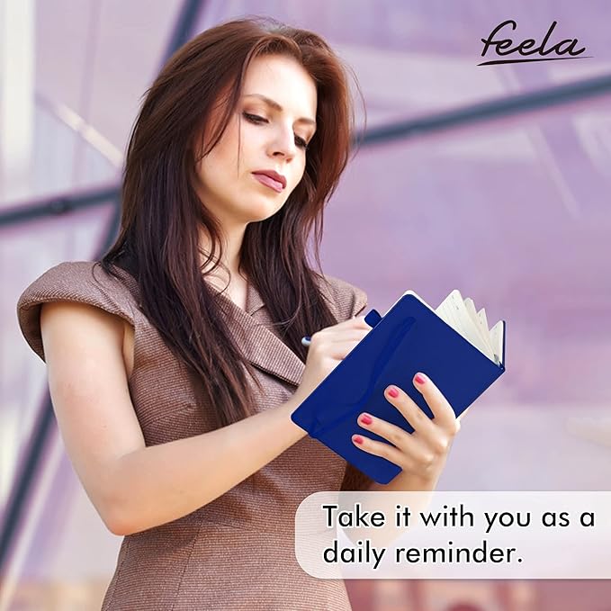 12 Pack Notebooks Journals Bulk with 12 Black Pens, Feela A5 Hardcover Notebook Classic Ruled Journal Set with Pen Holder for School Business Work Travel Writing, 120 GSM, 5.1”x8.3”, Navy-DeskLoop Office