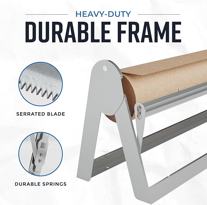 Bryco Goods - 24 Inches All Paper Roll Dispenser and Cutter Made of Heavy-Duty - Image 4