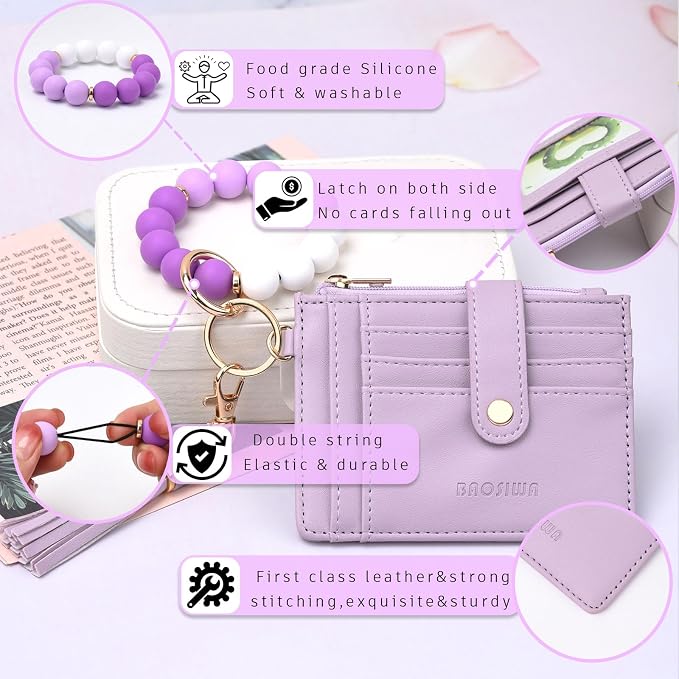 BAOSIWA Silicone Bracelet Keychain Wallet - Image 3