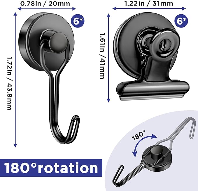 30lbs+ Magnetic Hooks and Clips - Image 5