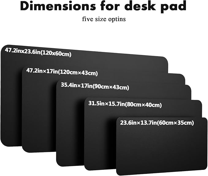 YSAGi Double-Sided Desk Pad, Leather Desk Mat, Eco Cork Desk Pad Protector - Image 8