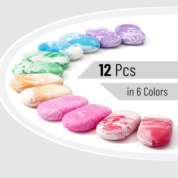 Mr. Pen- Marble Pencil Erasers, 12 Pack, Art Sketching, Clean Smudge-Free - Image 2