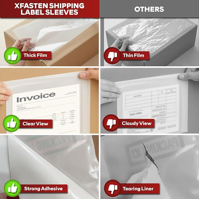 XFasten Shipping Label Sleeves - Image 4