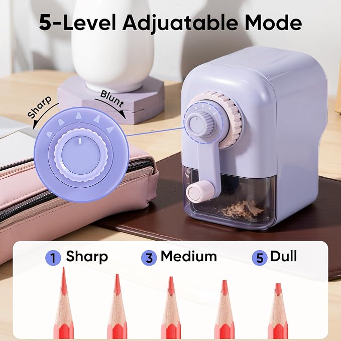 Deli Manual Pencil Sharpener for Classroom, 6.9-11mm No.2 /Colored Pencils - Image 3
