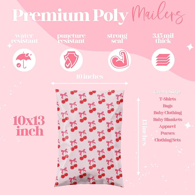 Pretty Package Store 10x13 Designer Poly Mailer 100 Pack Heavy Duty Waterproof - Image 2