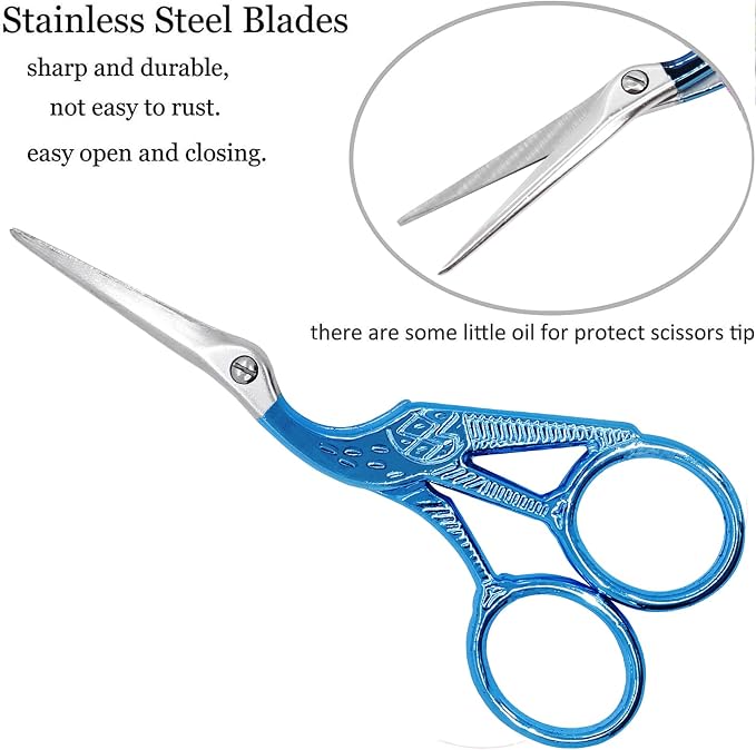 BIHRTC 4.5Inch Small Sewing Scissors Stainless Steel Sharp Tip Scissors - Image 3