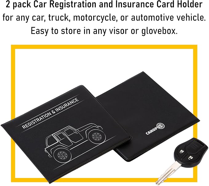 CANOPUS Car Registration and Insurance Holder, Car Document Holder, Vehicle - Image 2