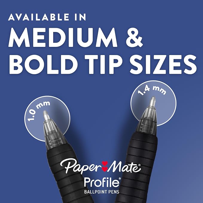 Paper Mate Profile Retractable Ballpoint Pens, Bold Point, Journaling, Office - Image 9