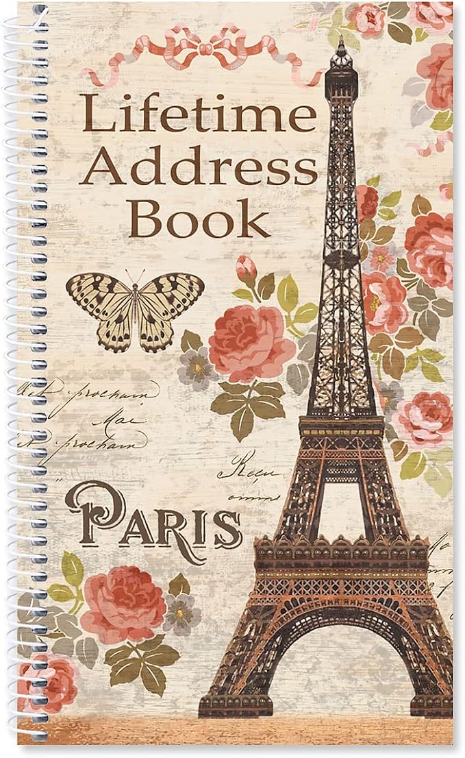 Current Parisian Postcard Address Book-94 Pages; Small 5" x 8-1/2" Size by Current