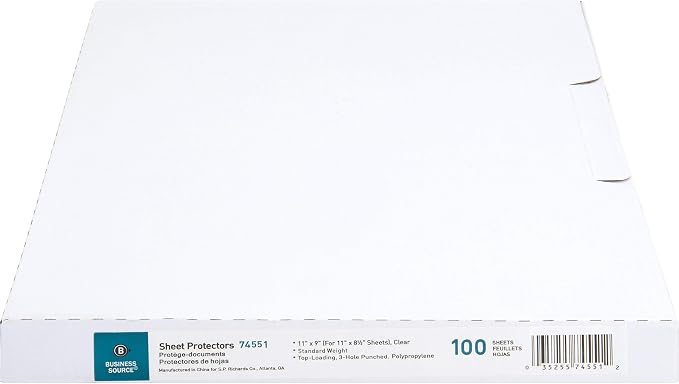 Business Source Sheet Protectors, Top Load, 1.9 Mile - Image 6