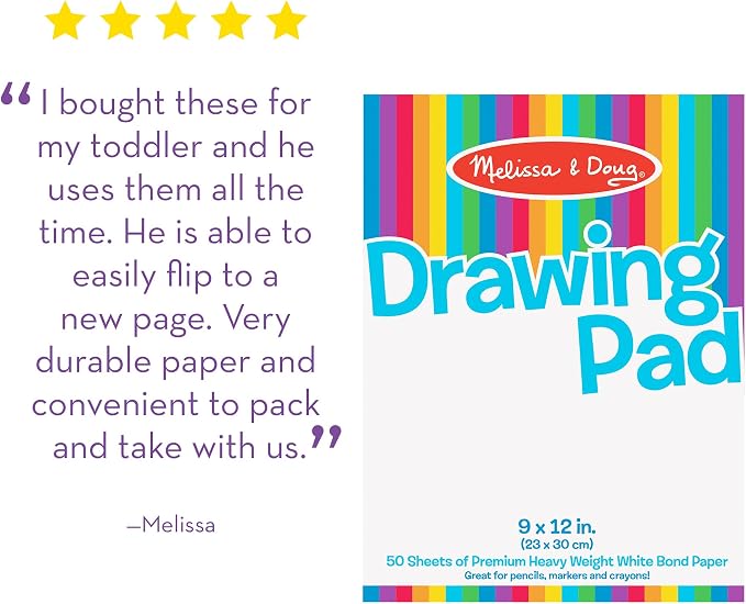 Melissa & Doug Drawing Paper, Sketch Pad, Writing or Painting - Image 7