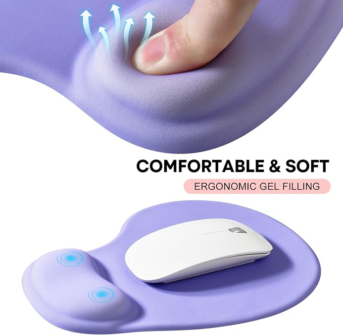 JIKIOU Mouse Pad, 2 Pack Ergonomic Mouse Pads - Image 4