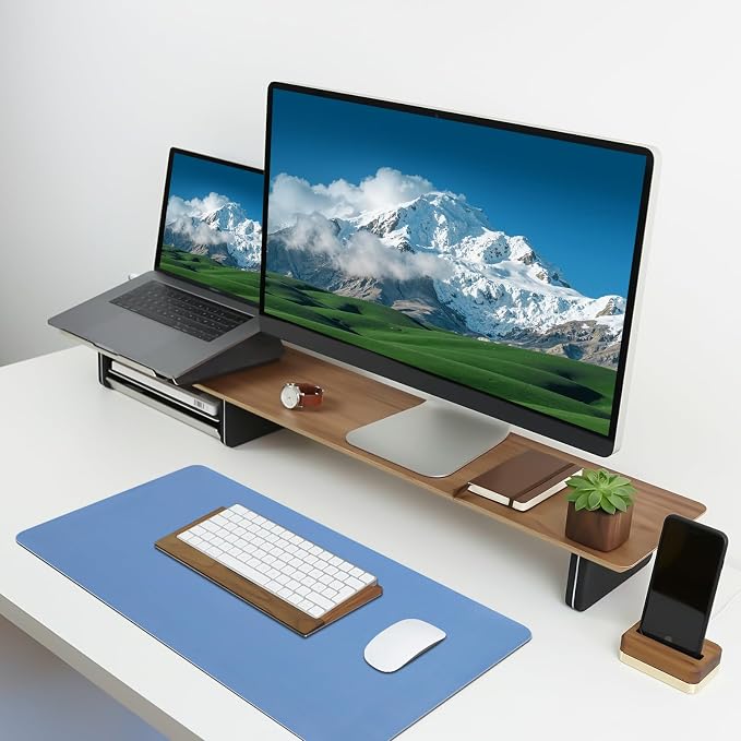 Desk Pad Mat, Leather Desk Mat for Desktop, Waterproof Keyboard Mats for - Image 4