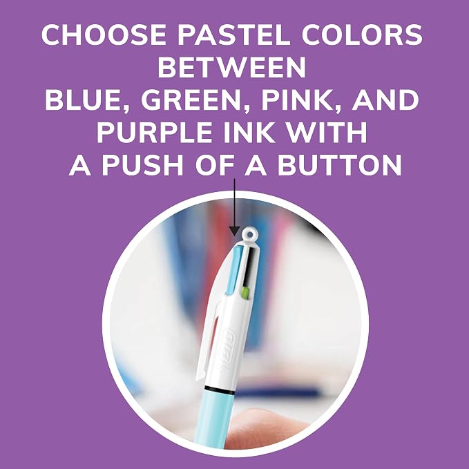 BIC 4 Color Fashion Retractable Ballpoint Pen - Image 5