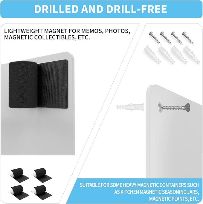 Magnetic Board, 17.1" x 11.8" Magnet Display, - Image 3