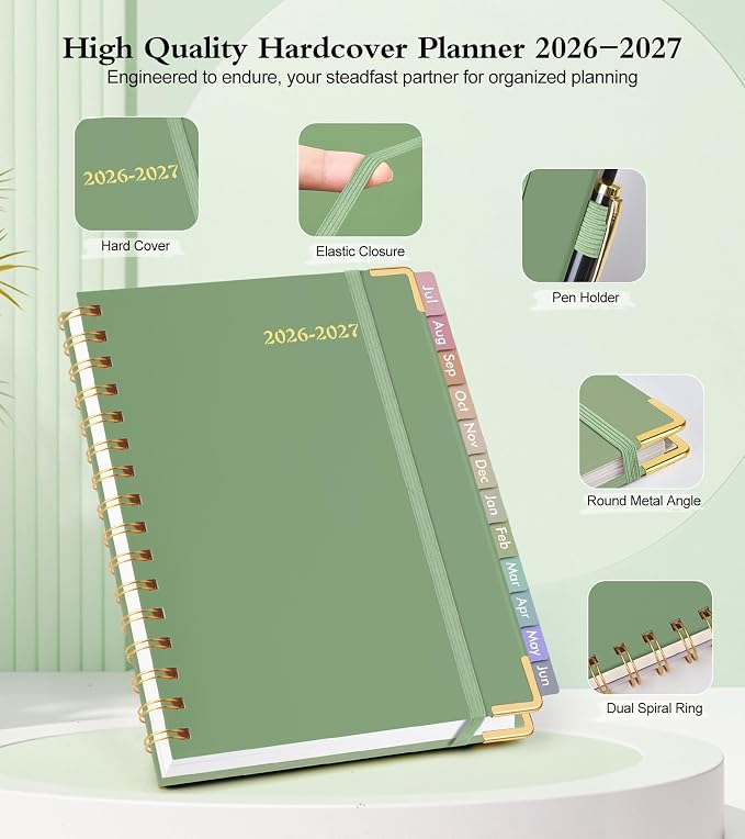 Academic Planner 2026-2027, Hardcover Weekly and Monthly Calendar Planner from - Image 4