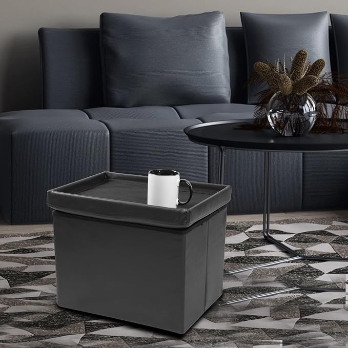 ALASDO Storage Ottoman Footrest Stool Small Ottoman - Image 6