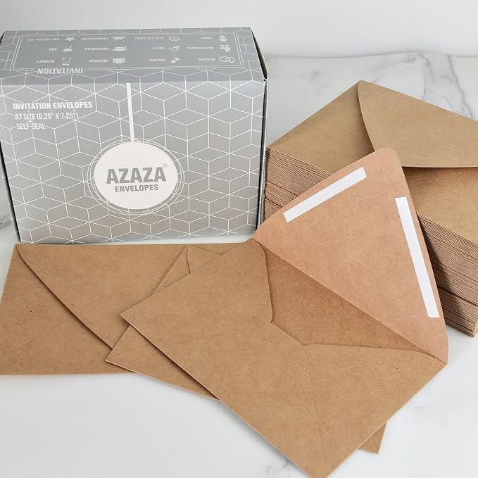 100 Pack 5x7 Brown Kraft Envelopes - Image 2