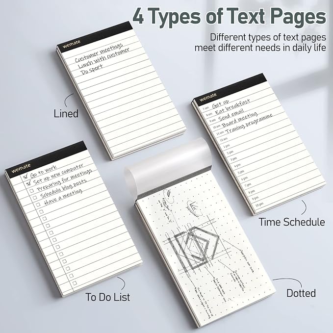 WEMATE 10 Pieces Notepad Holder Set Pocket Notebook - Image 2