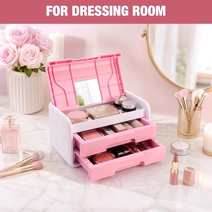 WORKPRO Small Storage Box with 2 Drawers, Flip-Top Lid, Durable ABS Storage - Image 5