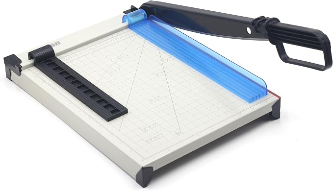 Inch Scale Cutting Plate 12" Paper Cutter – Solid Metal Base, Sharp Blade by TEXALAN