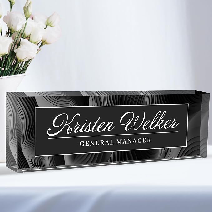 Personalized Office Name Plate, Custom Name Plate by Flpoxzd