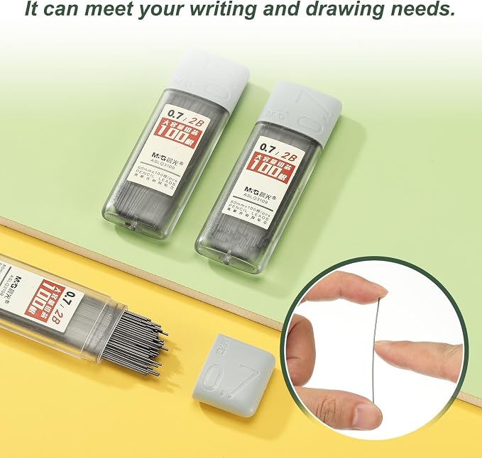 PATIKIL 300Pcs 2B Mechanical Pencil Lead, 0.7mm Black Lead Refill Break - Image 4