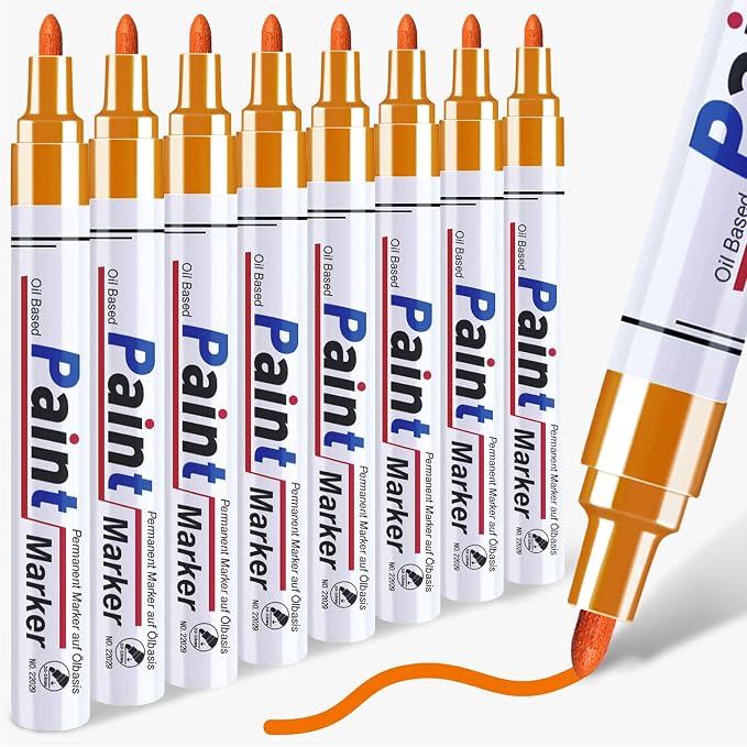 Orange Paint Pen Permanent Paint Markers by dapawin