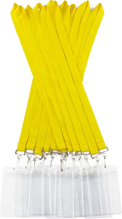 12 Pack Cruise Lanyard with Waterproof ID Card Holder, Colorful Solid Color by YOYOGO