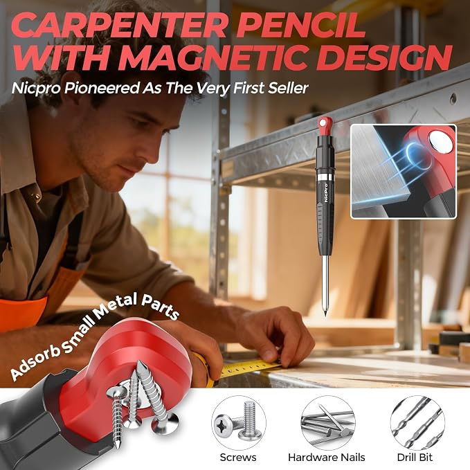 Nicpro CP5000 Magnetic Carpenter Pencils - Image 3