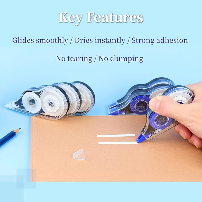 39.37 ft Correction Tape, Easy-to-Use Correction Tape Bulk Office School - Image 2