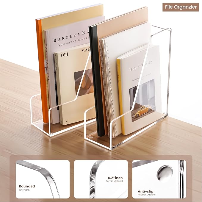 YUXUN Acrylic Magazine File Holder - Image 5