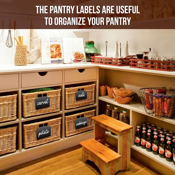 Basket Labels Clip On for Pantry Organization and Storage Baskets Bin Labels - Image 2
