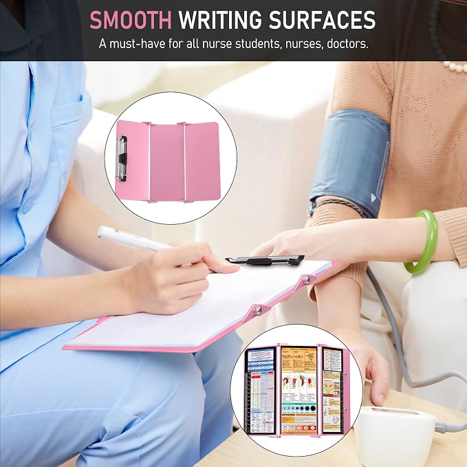 Nursing Clipboard Foldable, Foldable Clip Board w/Nursing Edition Cheat Charts - Image 6