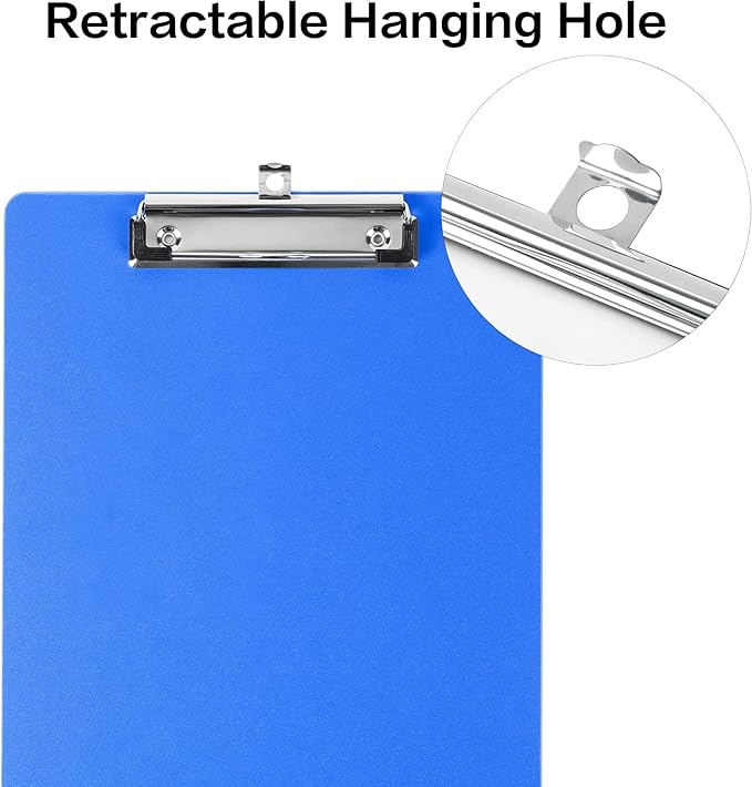 Plastic Clipboards, 6 Packs A4 Clipboard Folder, Paper Clips | Nursing Clipboard - Image 4